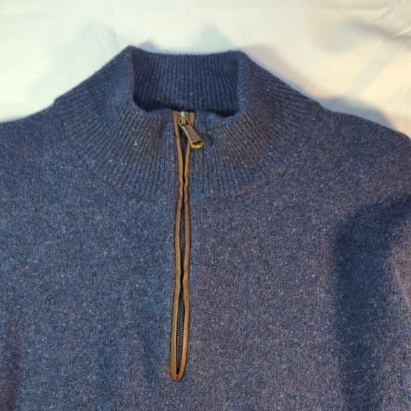 Orvis Men's Navy Zip-Up Sweater 100% WOOL... AMAZING!!! - Picture 12 of 14